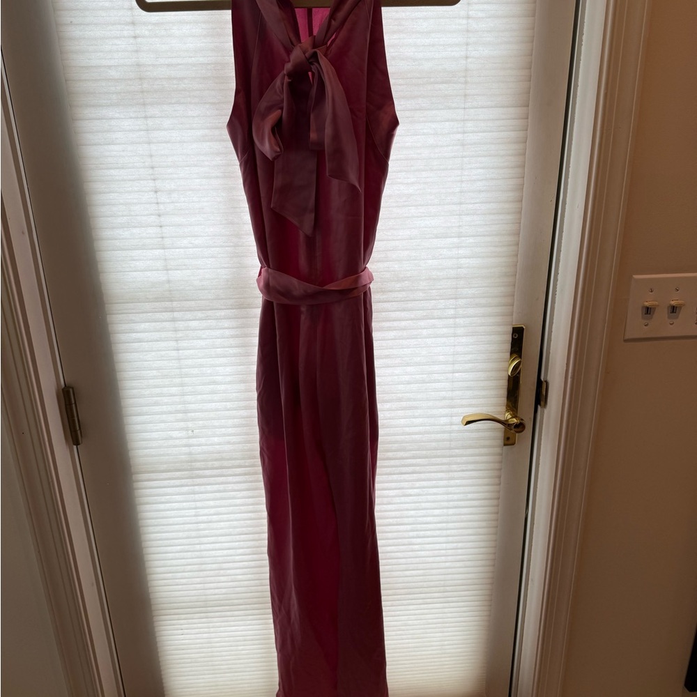 Something Navy Fuchsia Sleeveless Jumpsuit